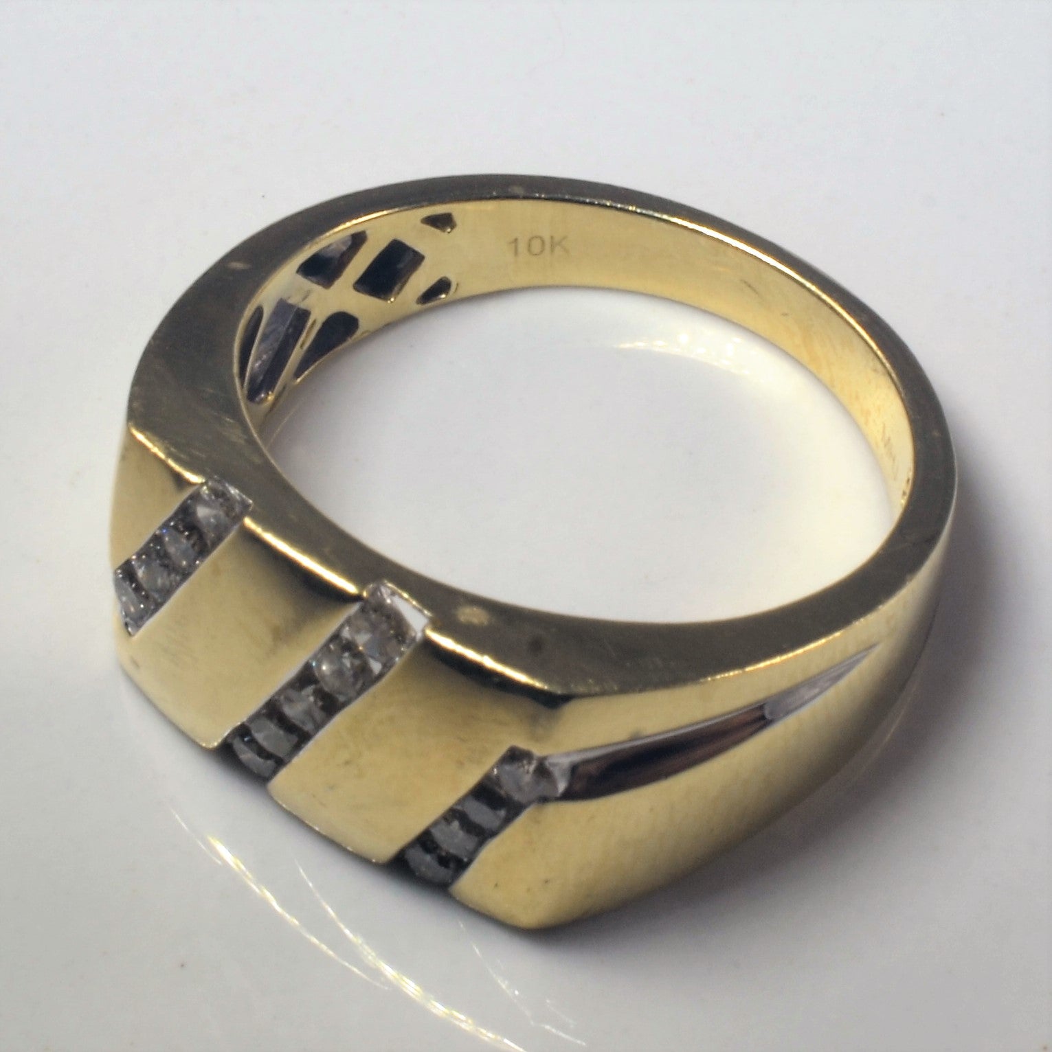 Bypass Channel Diamond Band | 0.42ctw | SZ 10.5 |