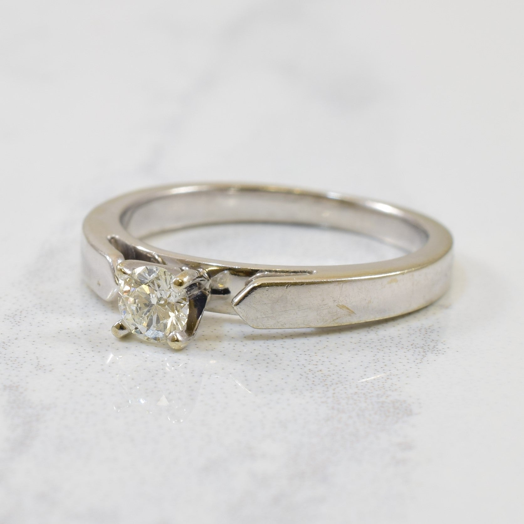 High Set Solitaire Diamond Ring | 0.18ct | SZ 5 |
