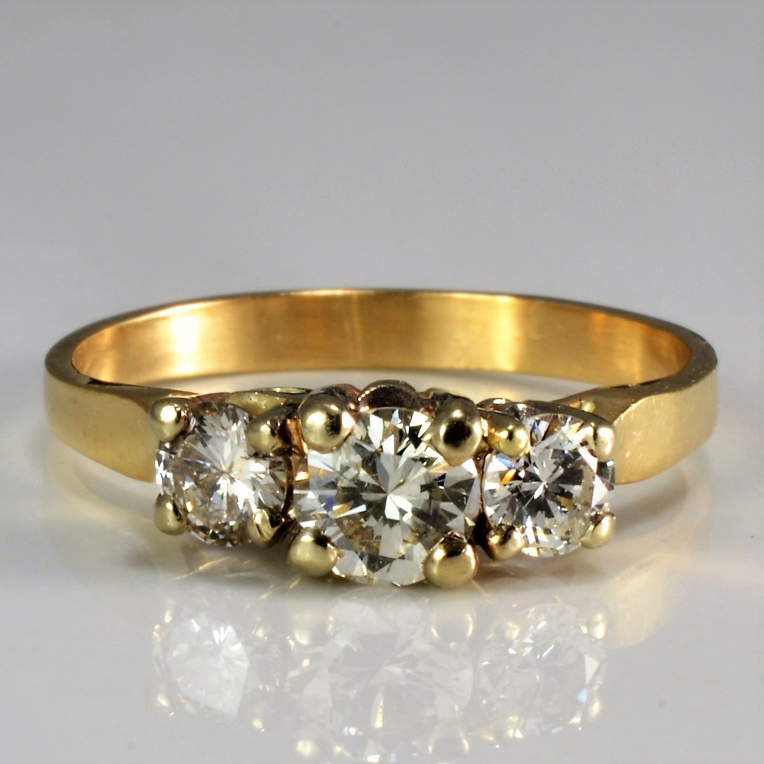 Three Stone Diamond Engagement Ring | 0.70 ctw, SZ 6.5 |