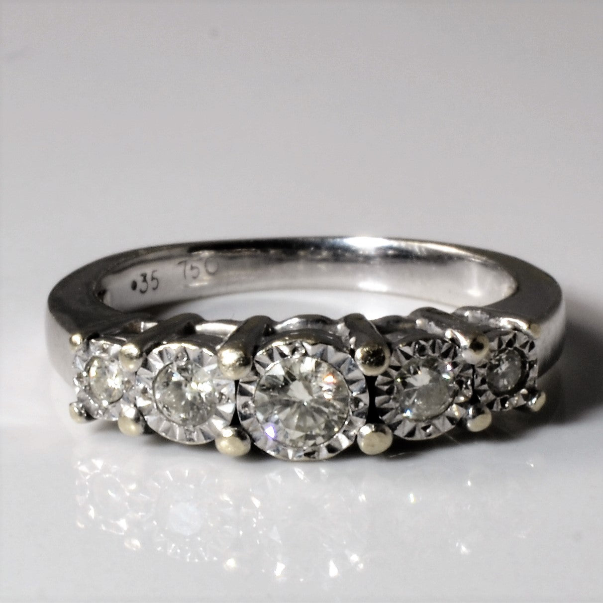 Five Stone Illusion Set Diamond Ring | 0.35ctw | SZ 6.5 |