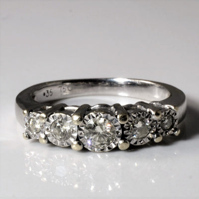 Five Stone Illusion Set Diamond Ring | 0.35ctw | SZ 6.5 |