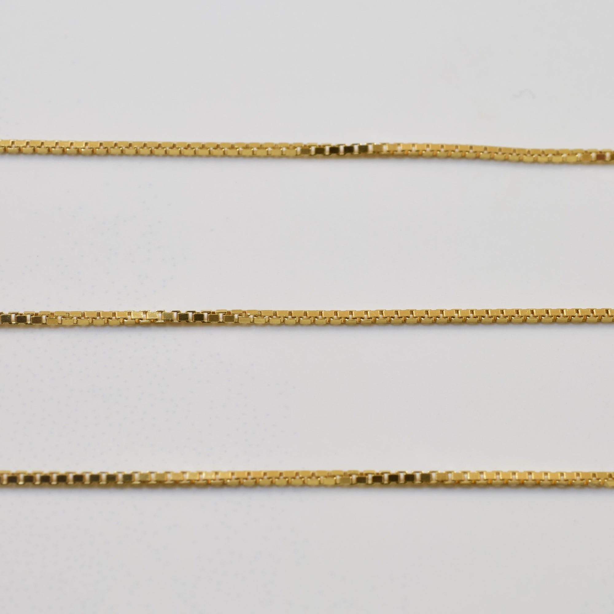 14k Yellow Gold Fine Box Chain | 18