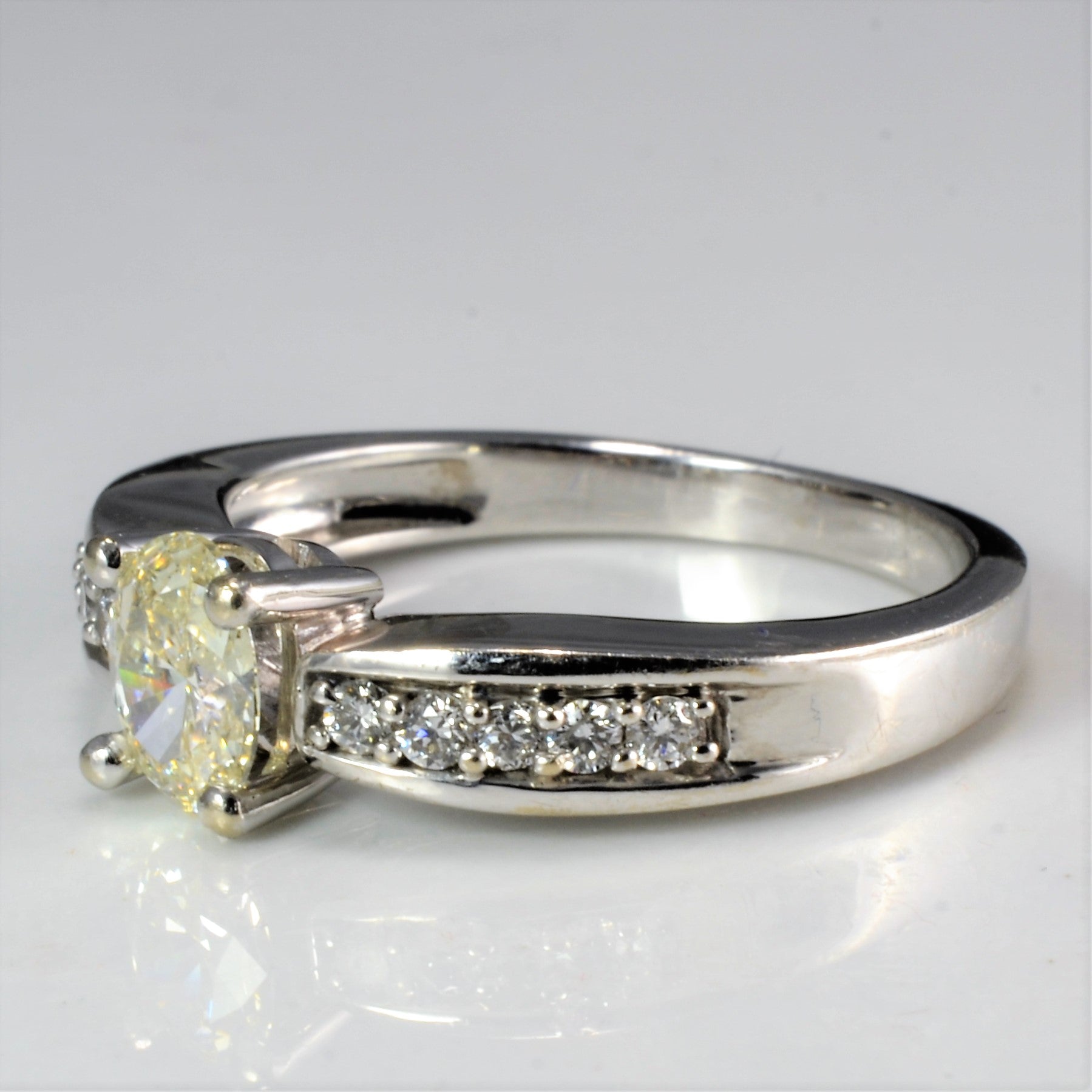 Solitaire with Accents Diamond Engagement Ring | 0.68 ctw, SZ 6.25 |