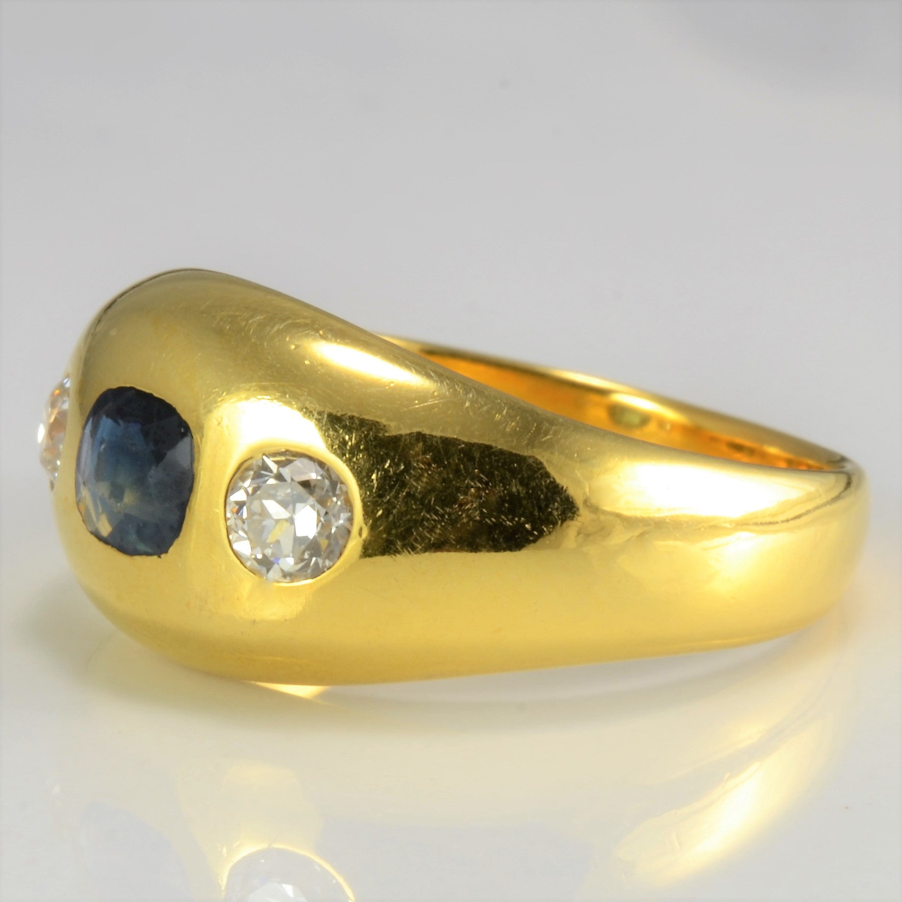 Early 1900's Diamond & Sapphire Ring | 0.30 ctw, SZ 8.25 |