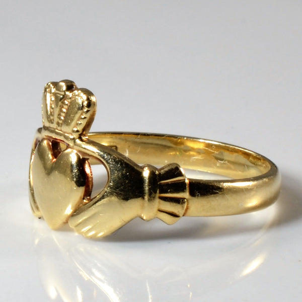 1980s Yellow Gold Claddagh Ring | SZ 8.25 |