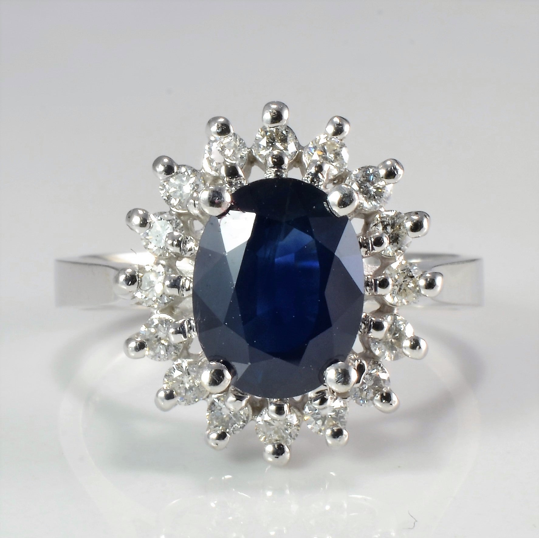 Cocktail Sapphire & Diamond Ladies Ring | 0.32 ctw, SZ 7 |