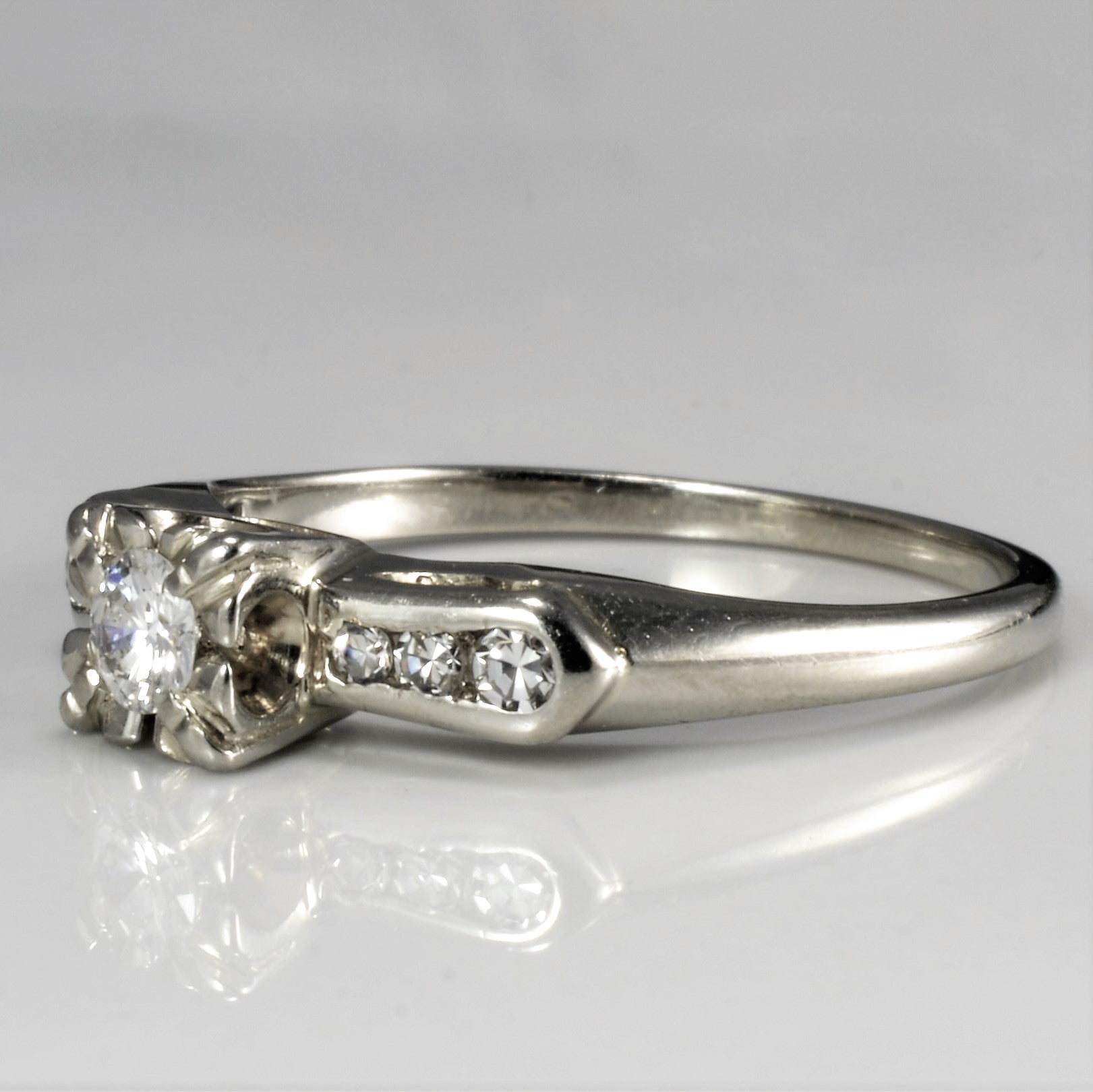 Vintage Diamond Engagement Ring | 0.20 ctw, SZ 7.25 |
