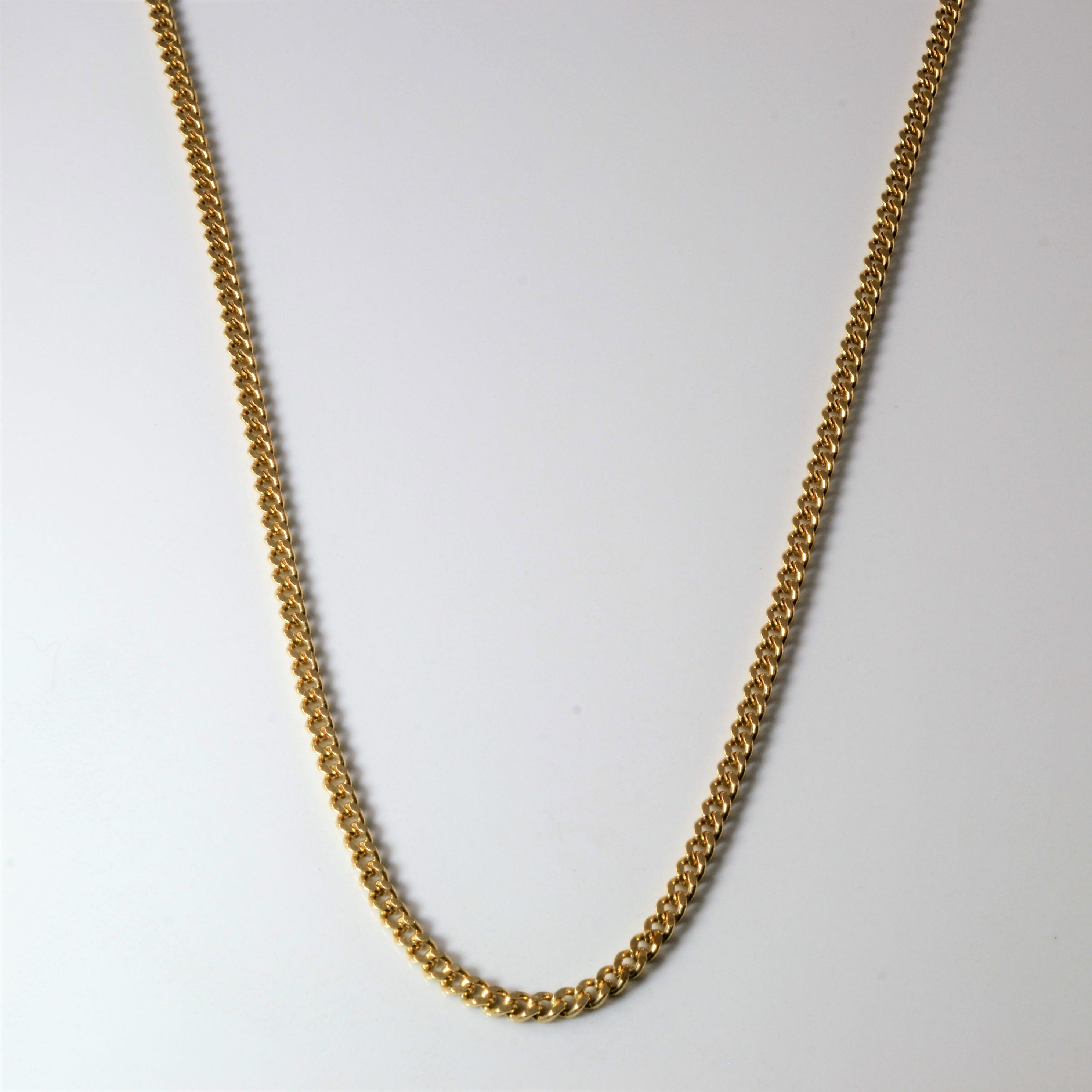 10k Yellow Gold Curb Chain | 20"|