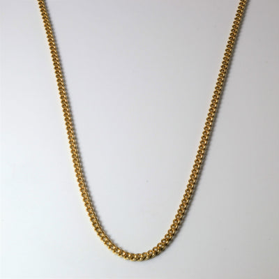 10k Yellow Gold Curb Chain | 20