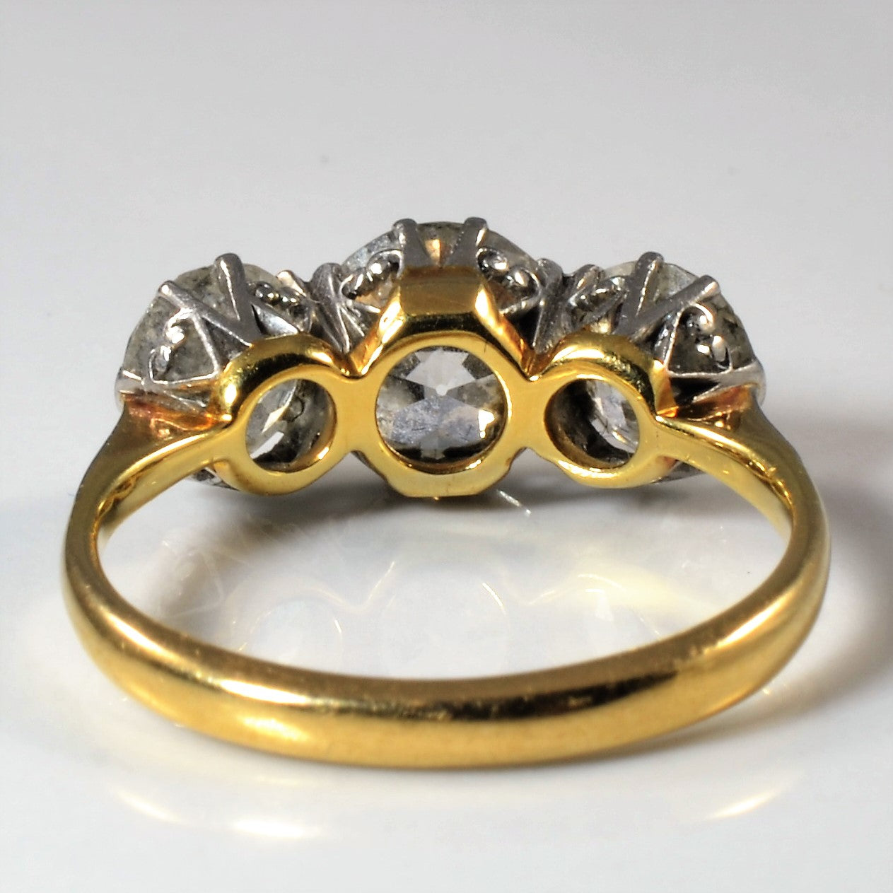 Early 1900s Old European Three Stone Diamond Ring | 2.31ctw | SZ 5.75 |