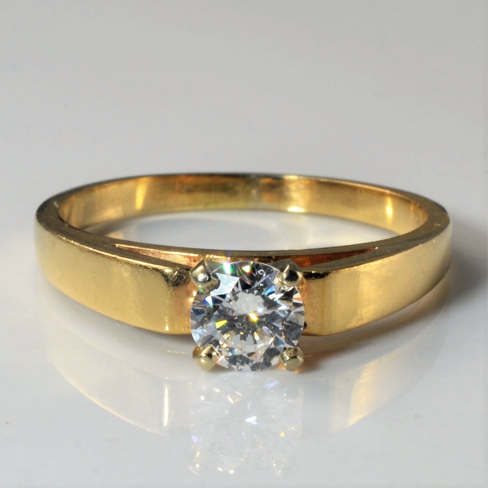 Low Profile Diamond Cathedral Ring | 0.52 ct | SZ 8.5 |