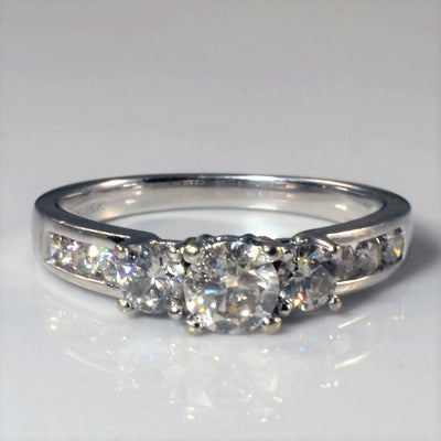 Three Stone Diamond Engagement Ring | 0.84ctw | SZ 6.5 |