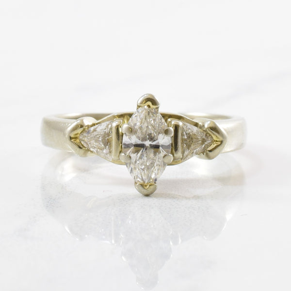 'Spence Diamonds' Marquise & Trillion Cut Three Stone Ring | 0.71 ctw | SZ 6 |