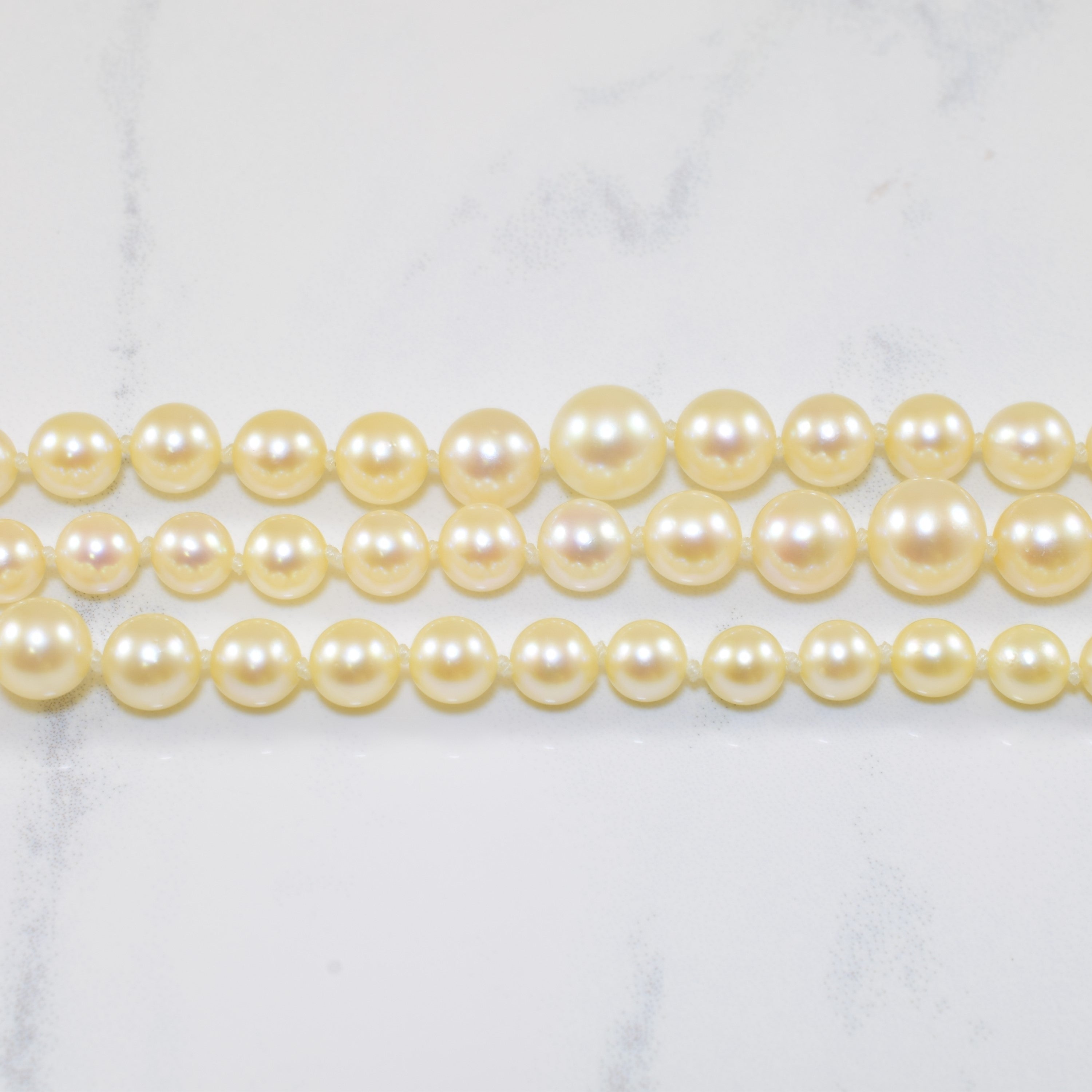 Three Strand Graduated Pearl Necklace | 20" |