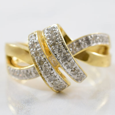 Diamond Ribbon Ring | 0.20ctw | SZ 7 |