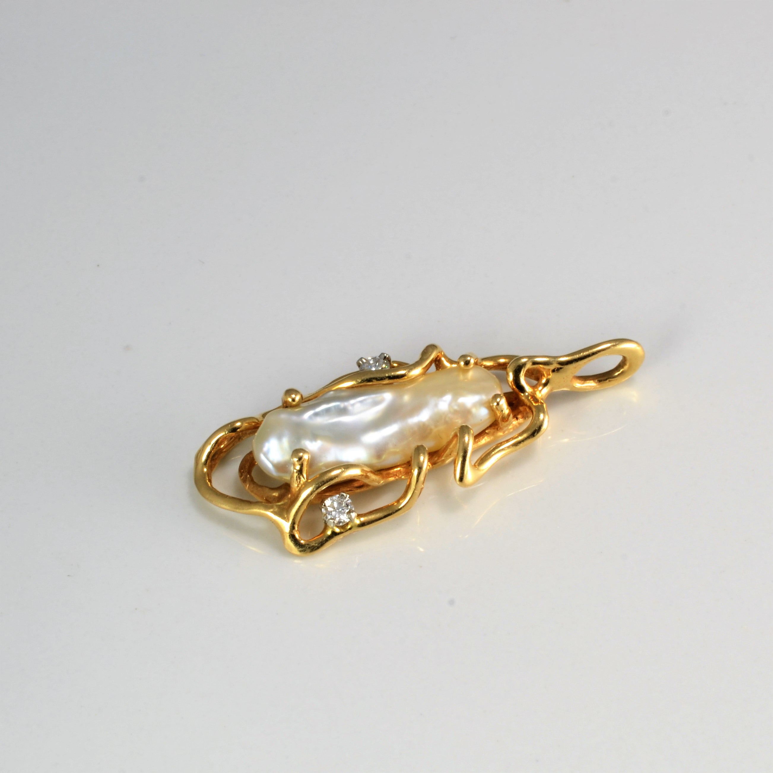 Pearl 7 Diamond Drop Pendant | 0.10 ctw |