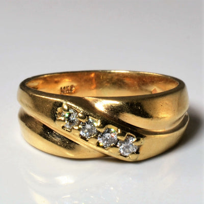 Four Stone Diamond Overlay Ring | 0.20ctw | SZ 8.5 |