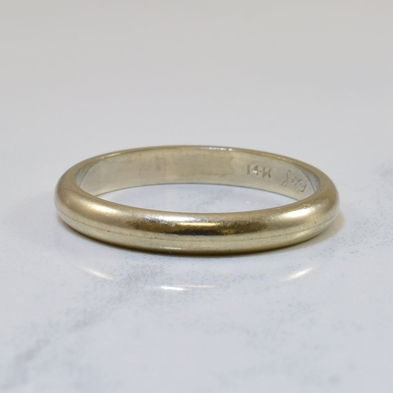 Alliance en or blanc 14 carats | Taille 6 | 