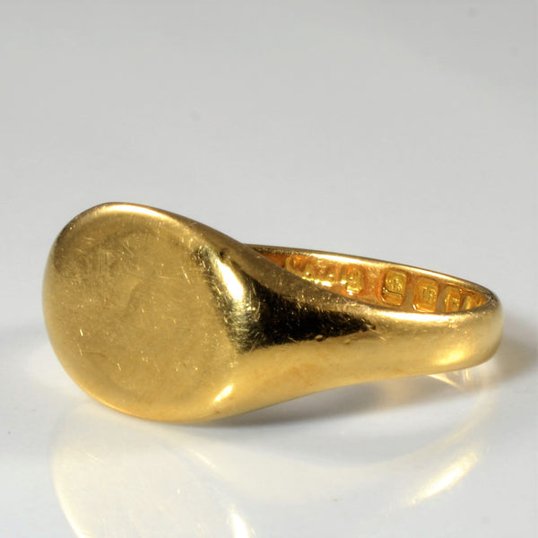 1920s Yellow Gold Signet Ring | SZ 8.25 |