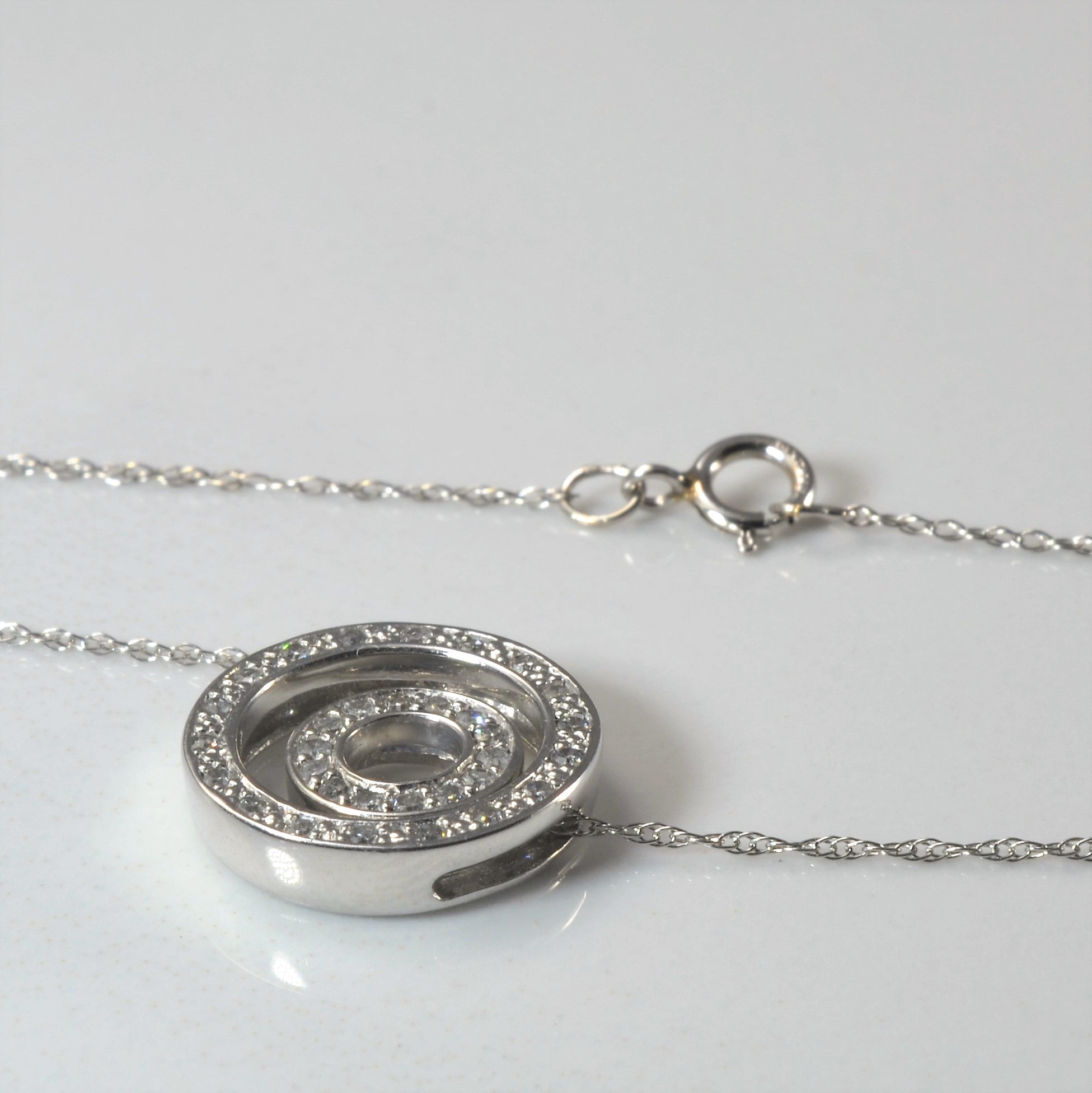 Diamond Swirl Necklace | 0.08ctw | 18