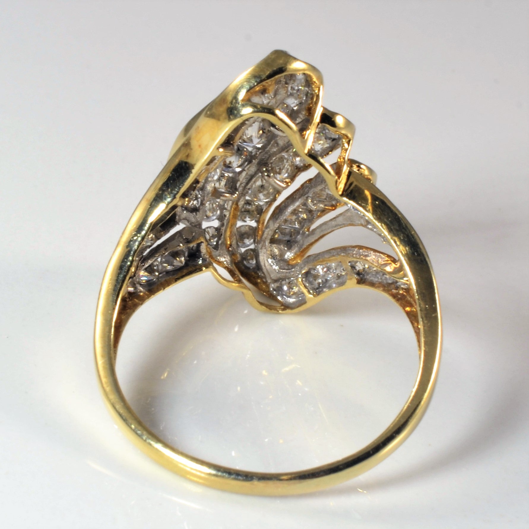 Bypass Channel Diamond Cocktail Ring | 1.97ctw | SZ 11 |