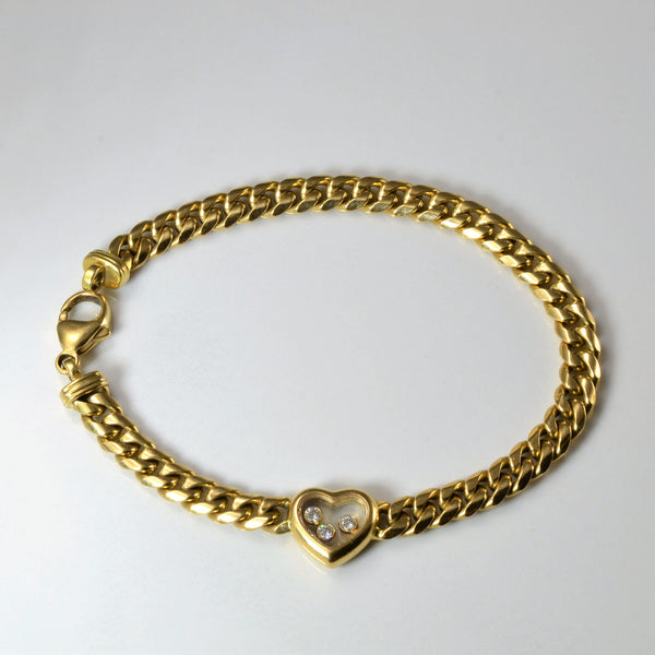 Chopard' Happy Diamonds Icons Chain Bracelet | 0.15ctw | 7