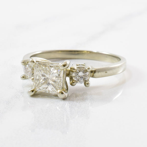 'Spence Diamonds' Princess Three Stone Engagement Ring | 0.86 ctw | SZ 5 |