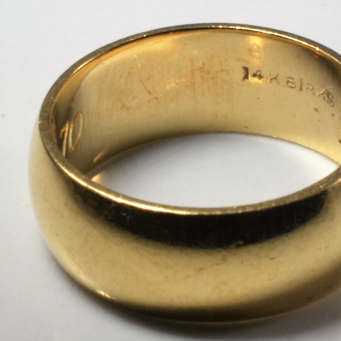 Birks' Yellow Gold Plain Band | SZ 5.5 |