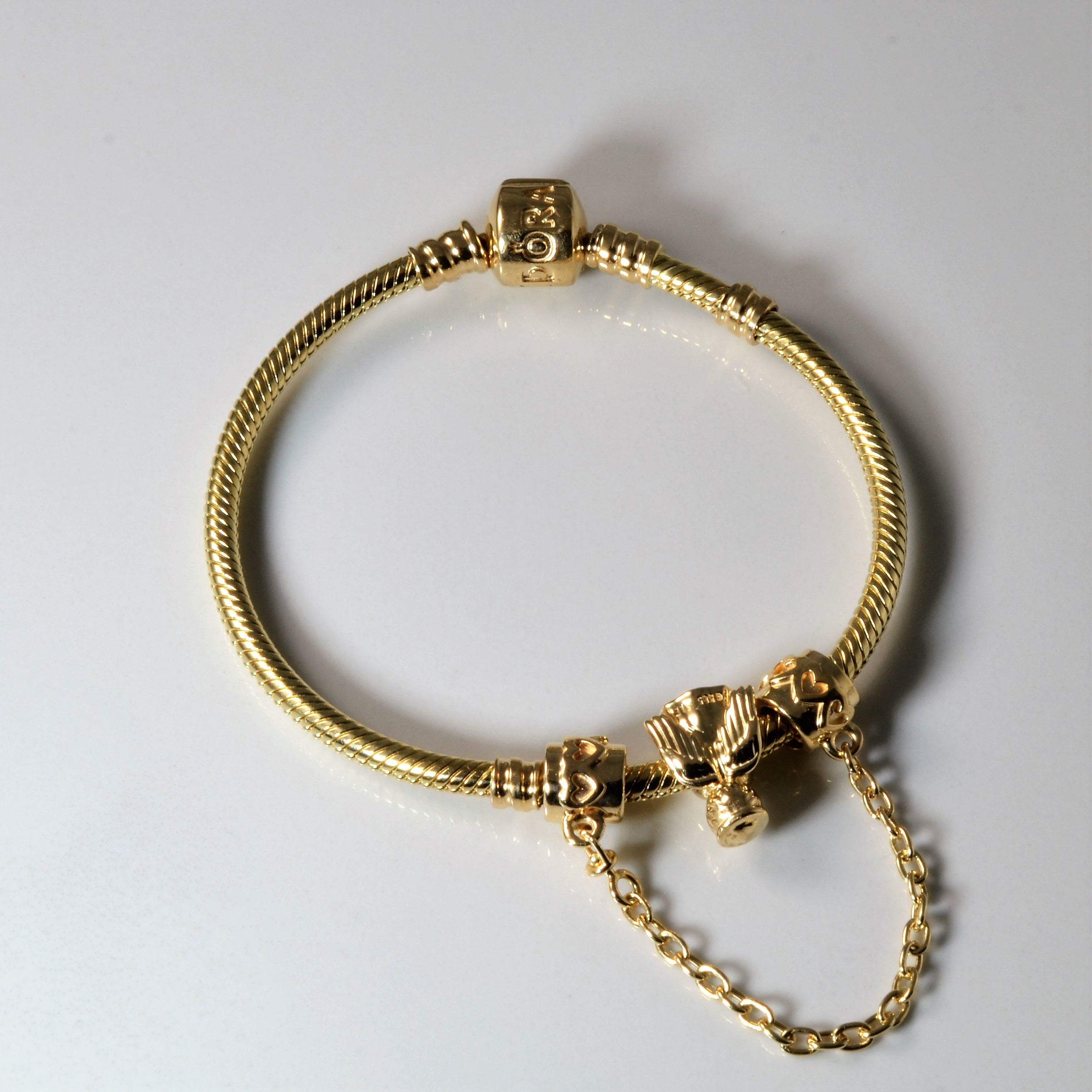 Pandora' Gold Angel Charm Bracelet | 7" |