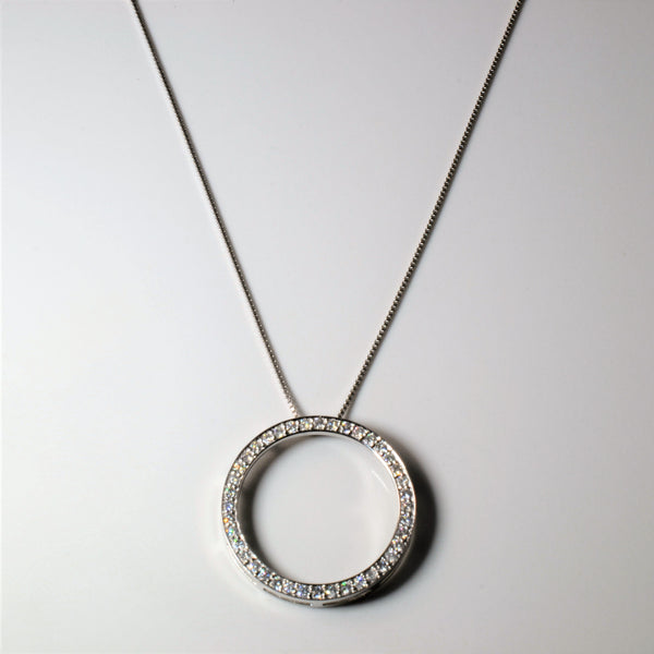 Diamond Eternity Pendant Necklace | 0.70ctw | 20