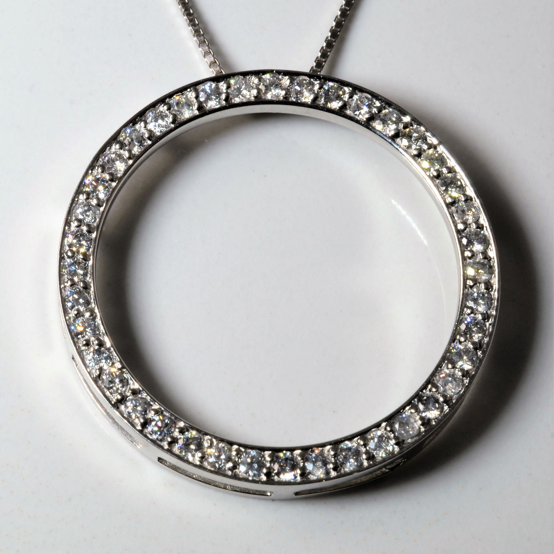 Diamond Eternity Pendant Necklace | 0.70ctw | 20"|