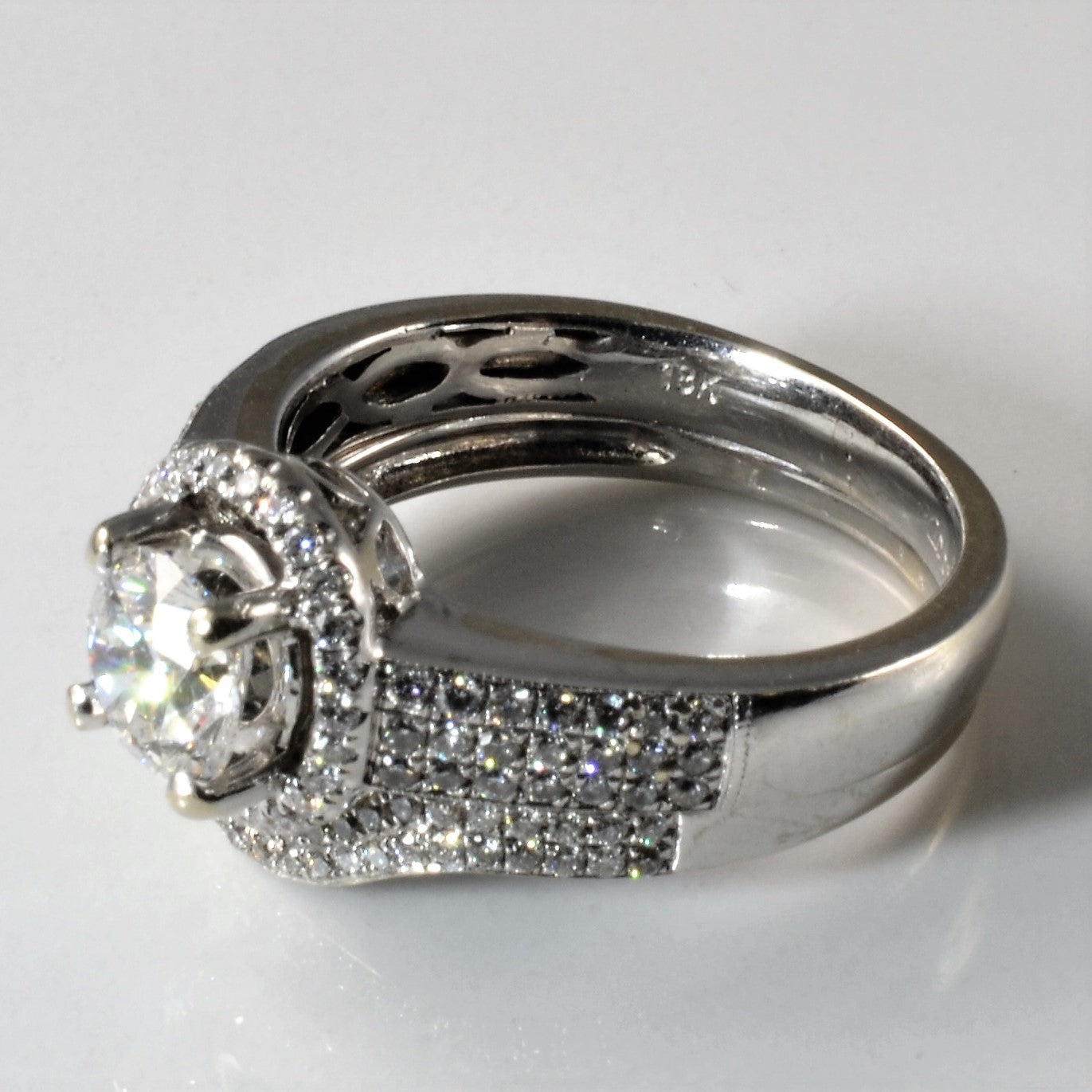 Pave Diamond Wedding Set | 1.20ctw | SZ 7 |