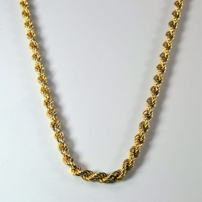 14k Yellow Gold Rope Chain | 24