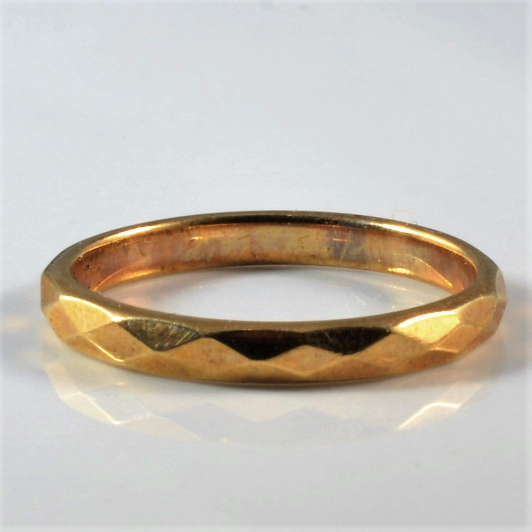 1940s Faceted Gold Band | SZ 7.25 |