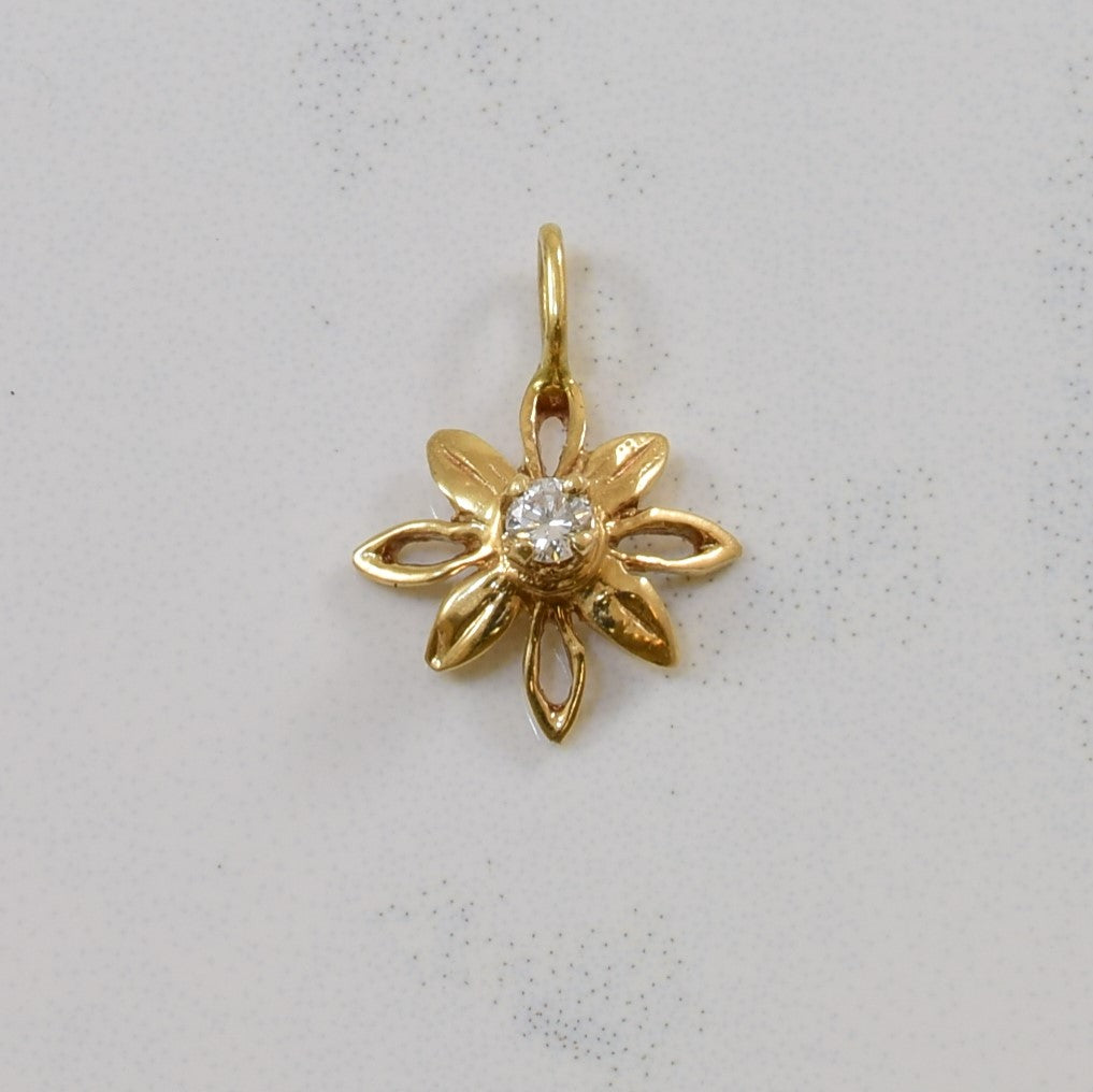 Diamond Flower Pendant | 0.04ct |