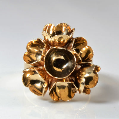 Floral Gold Cocktail Ring | SZ 7.75 |