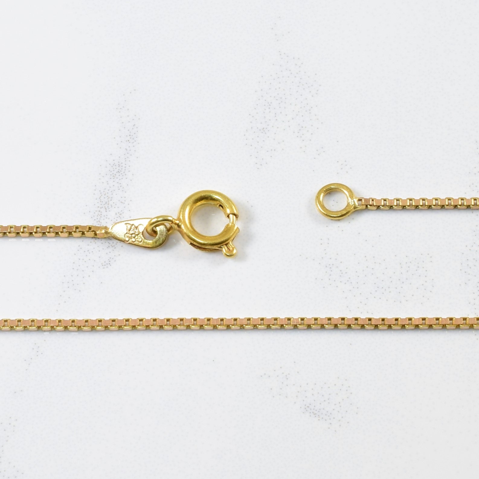 14k Yellow Gold Box Chain | 18