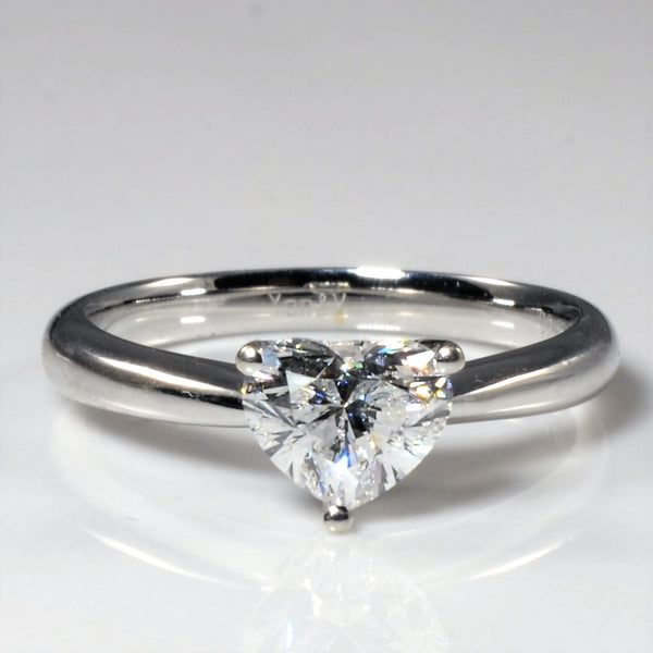 Solitaire Heart Diamond Ring | 0.85ct | SZ 5.5 |