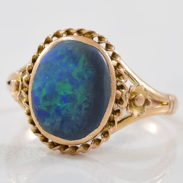 Early 1900s Boulder Opal Ring | 1.60 ct | SZ 5 |