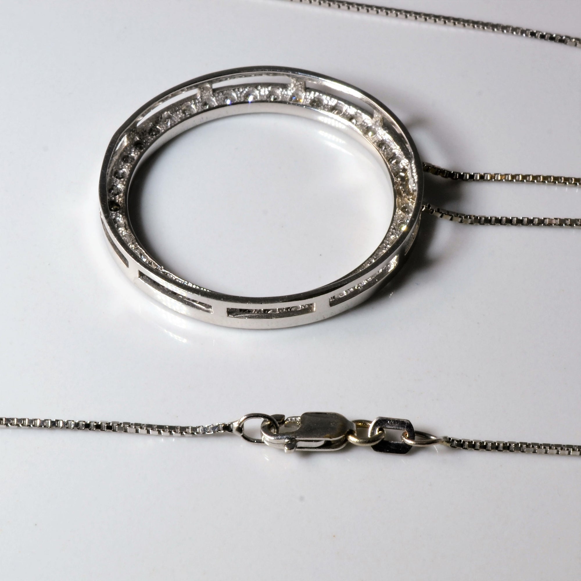 Diamond Eternity Pendant Necklace | 0.70ctw | 20
