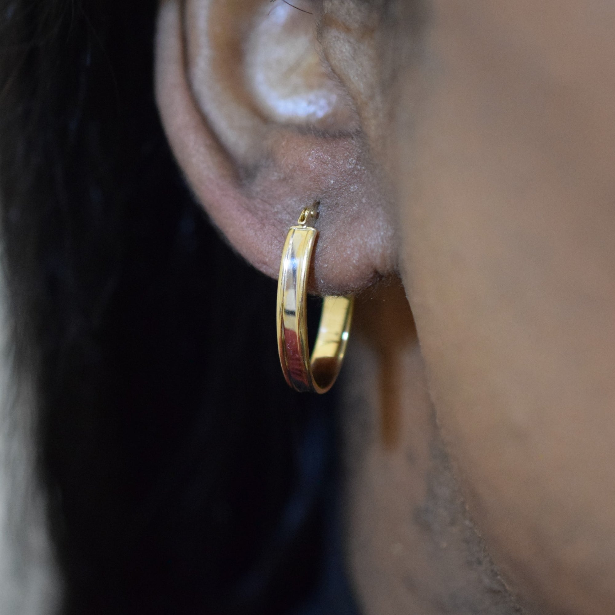Two Tone Hoop Earrings |