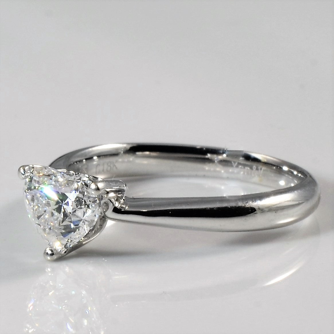 Solitaire Heart Diamond Ring | 0.85ct | SZ 5.5 |