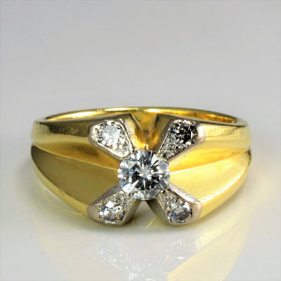 Five Stone Diamond Unisex Ring | 0.59 ctw, SZ 9.75 |
