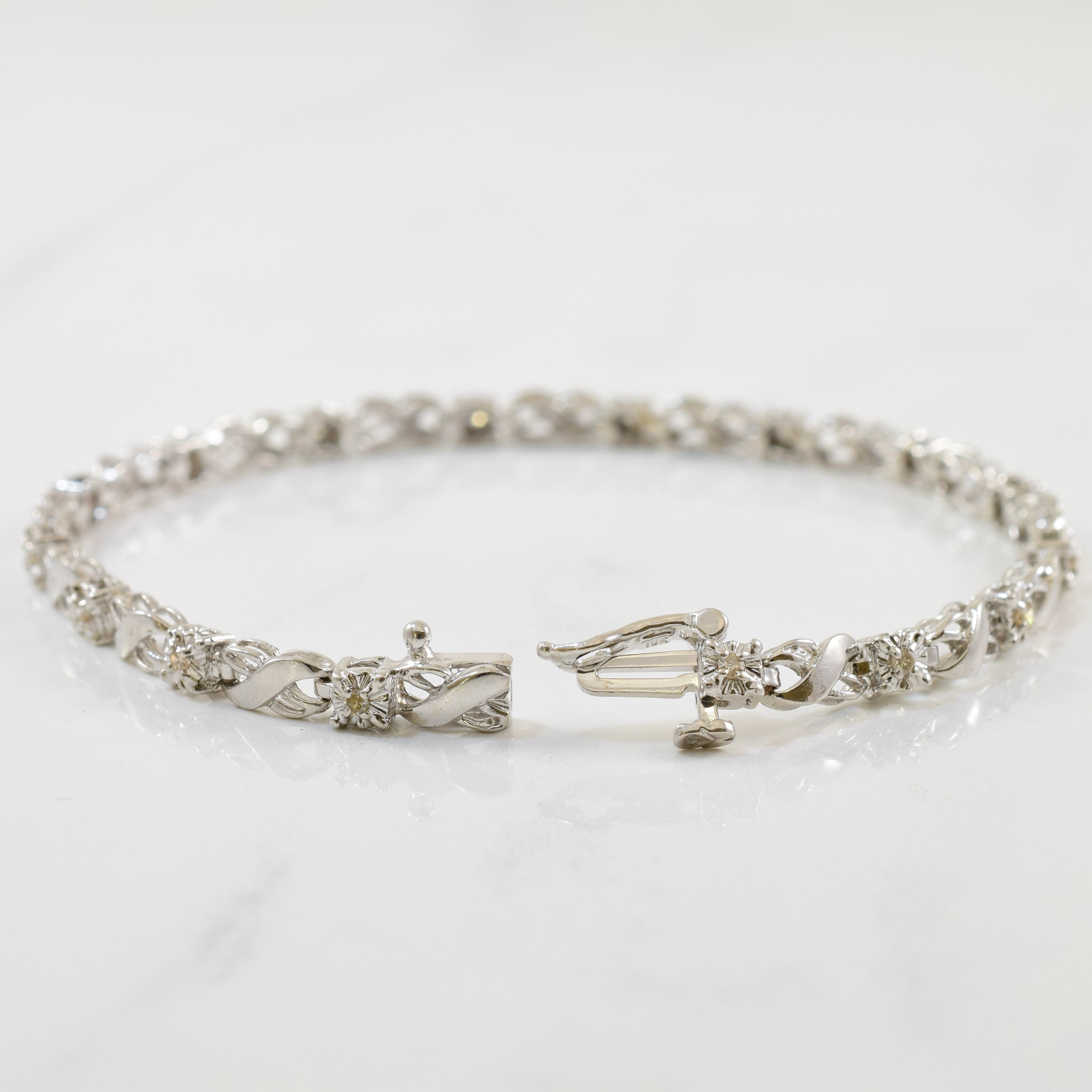 XO Diamond Tennis Bracelet | 0.16ctw | 7" |