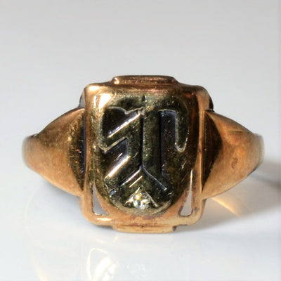 Early 1900s Diamond Signet Ring | 0.02ct | SZ 9.5 |