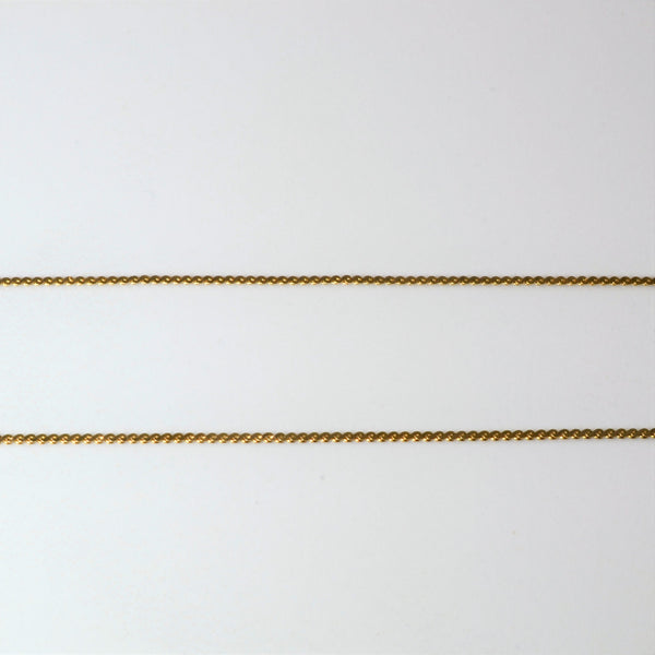 14k Yellow Gold Serpentine Chain | 15