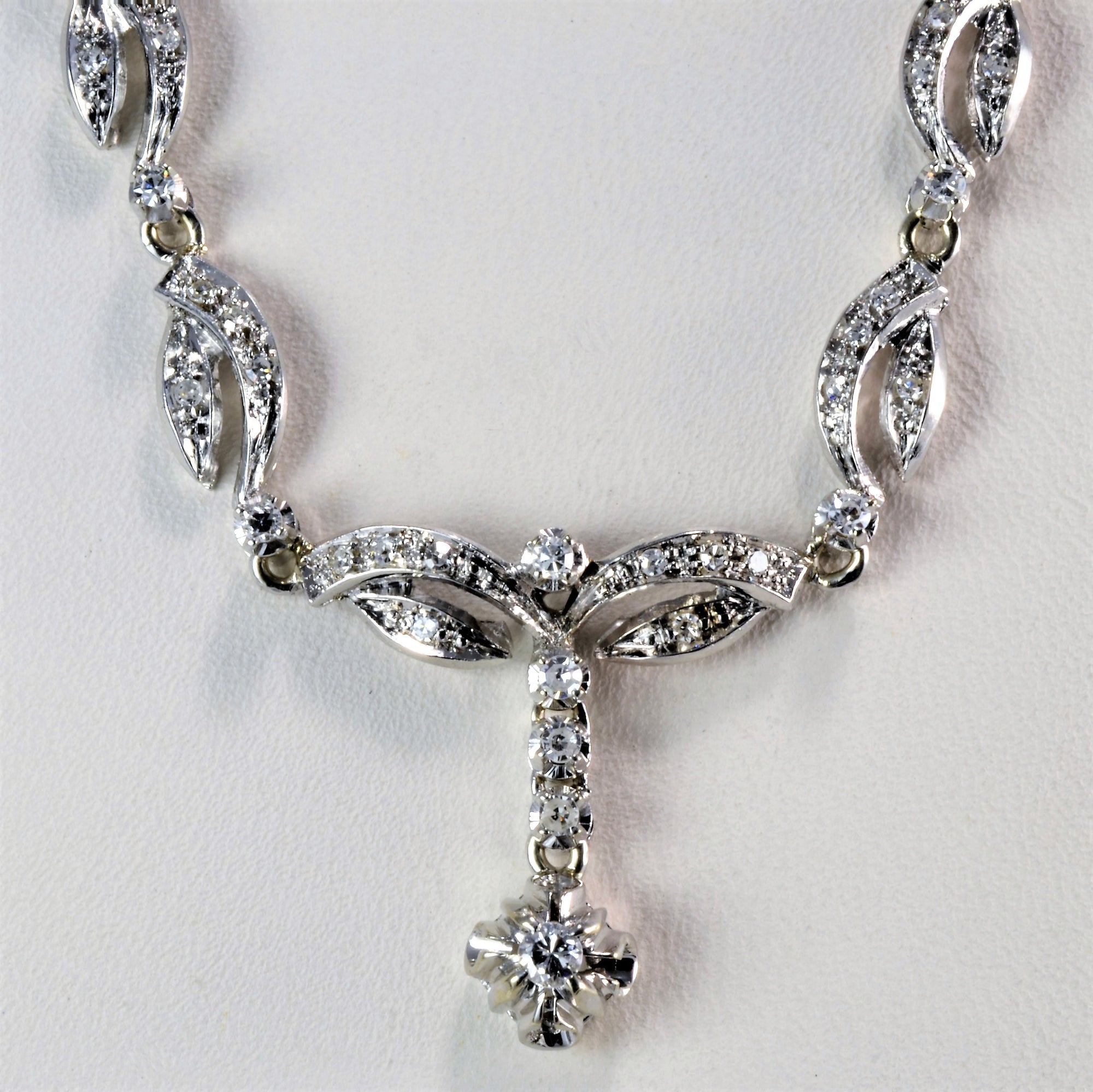 Filigree Design Diamond Necklace | 0.33 ctw, 17''|