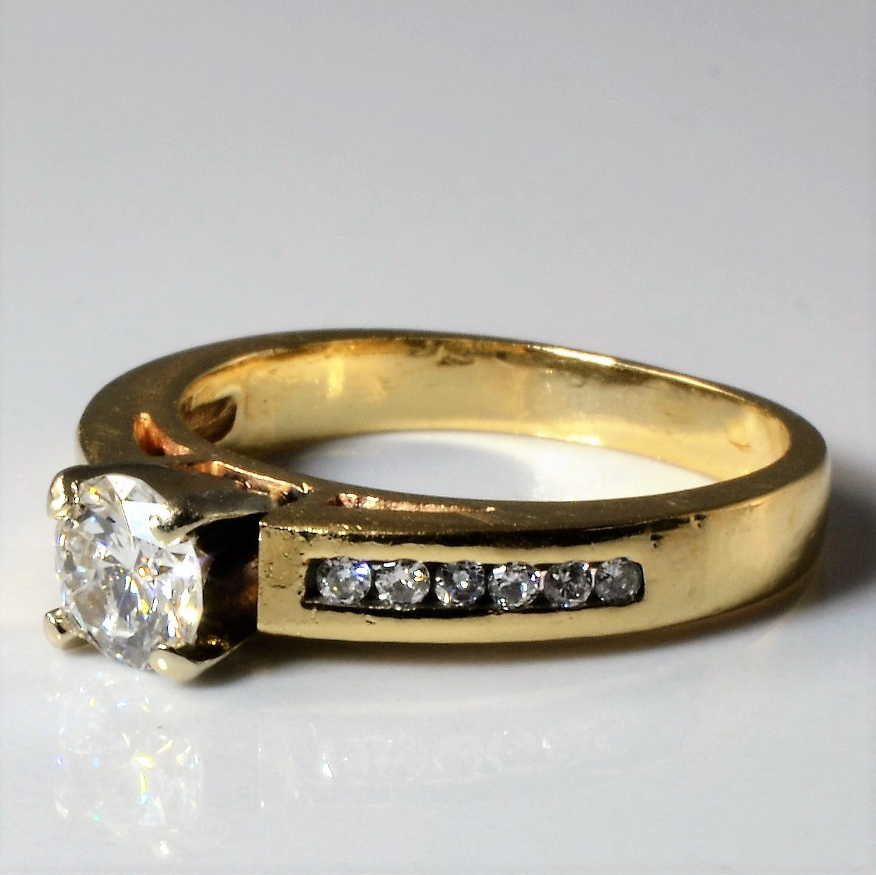 Channel Detailed Diamond Ring | 0.58ctw | SZ 5 |