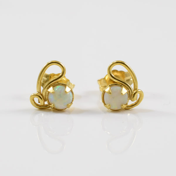 Abstract Opal Swirl Stud Earrings | 0.36ctw |