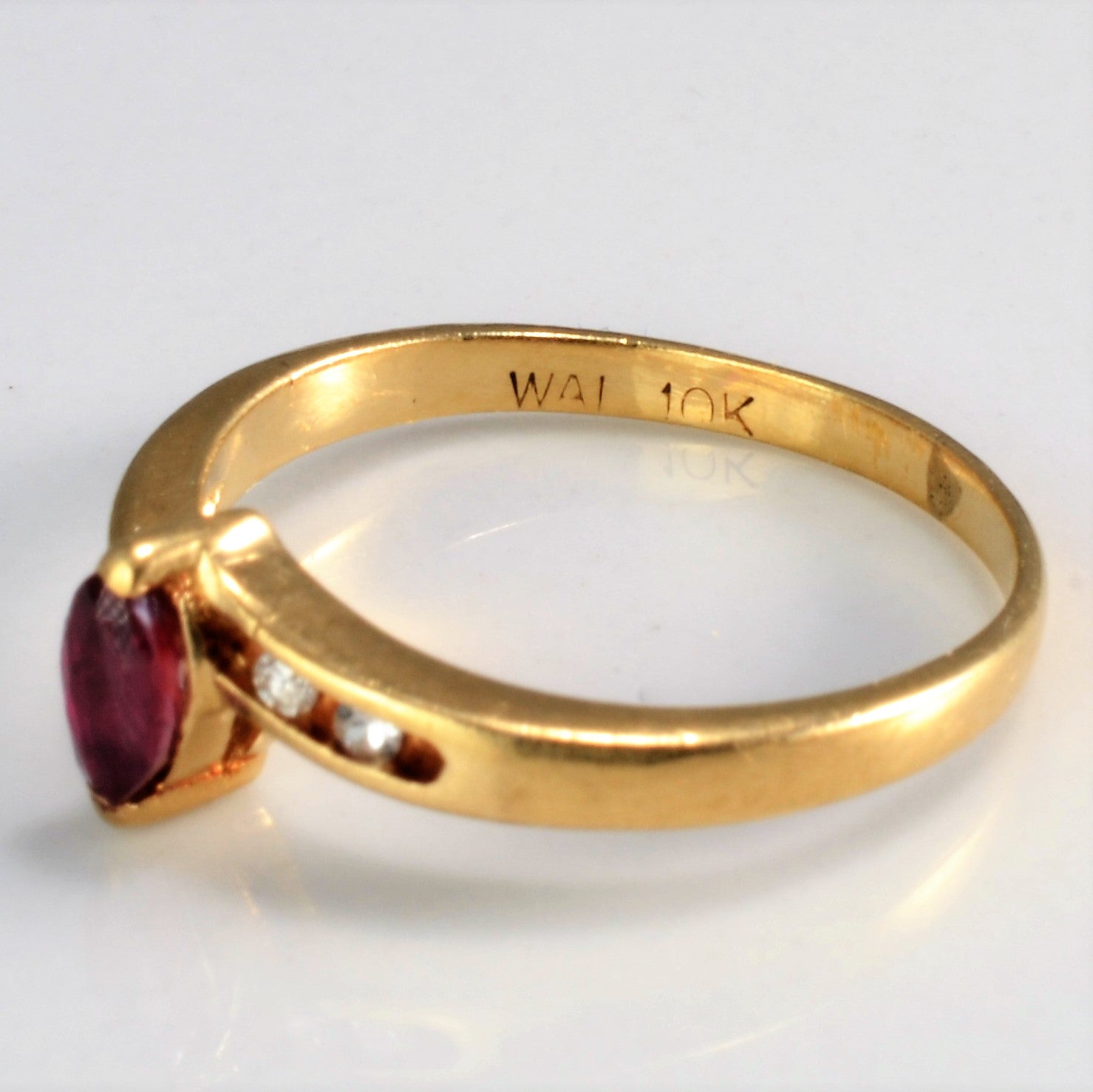 Bypass Ruby & Diamond Petite Ring | 0.04 ctw, SZ 4.25 |